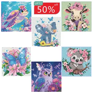 6-piece 5D three-dimensional diamond painting set, suitable for beginners Handmade Gifts Handicraft Handcraft Art Kit Dotting Pen