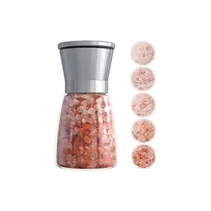 Original Stainless Steel Salt or Pepper Grinder, Ceramic Blades, Brushed Stainless Steel and Adjustable Coarseness ,Glass Seasoning Kitchen  Utensils