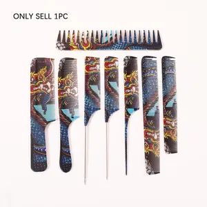 Professional Hair Styling Comb, Wide Tooth Smooth Comb, Fine Tooth Pointed Tail Comb, Ideal for Separating and Styling Hair