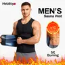 Nebility Men's Slim-Fitting Sleeveless Thermal Sauna Vest - Compression Body Shaper Shirt with Heat-Reflective Coating, Heat-Insulating Support, Size 3XL,sohochic