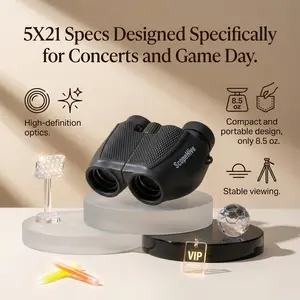 5x21 Compact BAK4 Prism Binoculars - Lightweight, Steady, Bright for Sports, Camping - Perfect Enhanced Viewing for Fans, Ideal for Outdoor Use