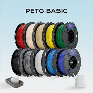 QIDI TECH PETG Basic Filament 1.75mm, Easy-to-Print 3D Printer Filament, High-Speed Printing up to 300mm/s, RFID Auto Recognition, Smooth Glossy Surface, UV & Water Resistant, Compatible with Most FDM 3D Printers, 1kg Spool (2.2lbs)