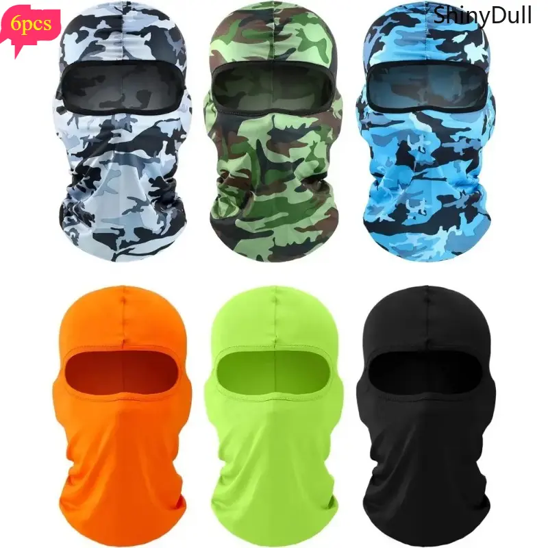 6 Pack Solid Balaclava Ski Masks, Breathable Polyester Full Face Cover for Men & Women with UV Dust Protection for Outdoor Sports, 6 Pieces Full Face Ski Mask, Protective Gear, Balaclava Headwear, Hiking, One Size
