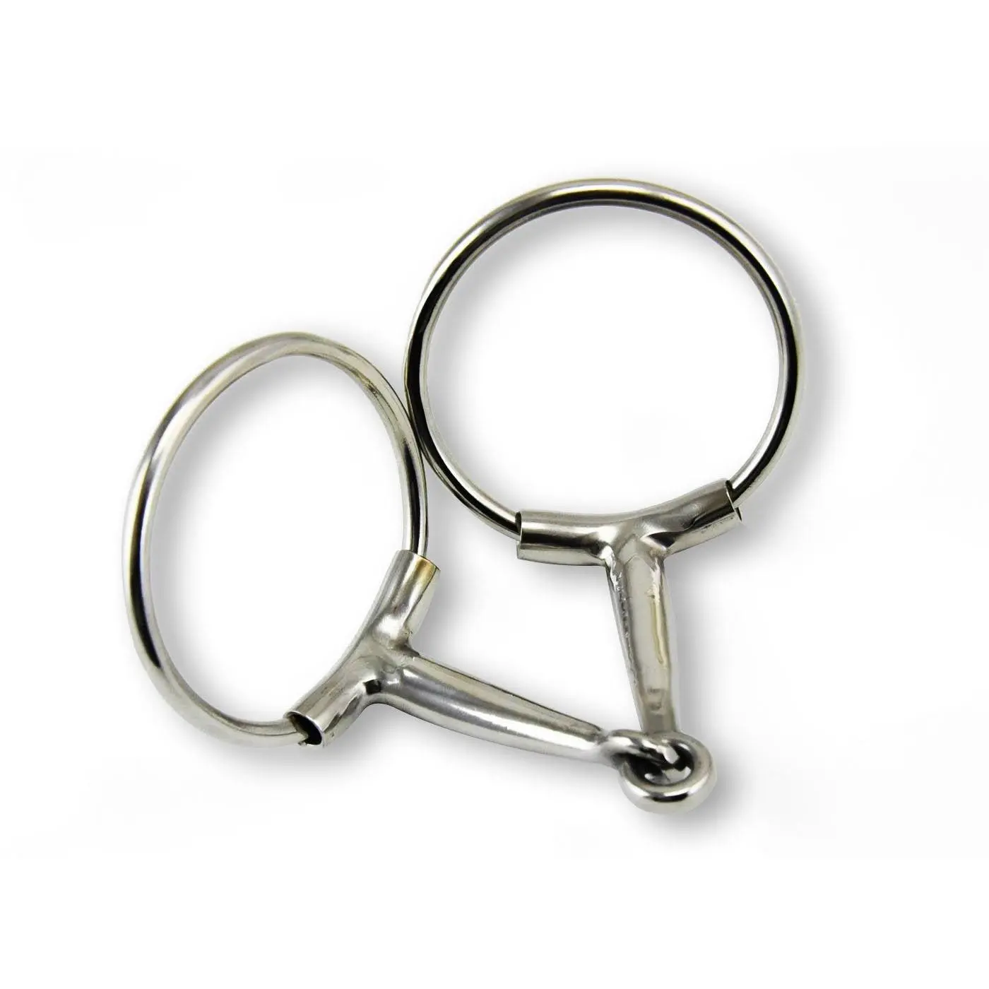 Equestrian Stainless Steel No Pinch Snaffle Bit - 5" Mouthpiece, O-Ring Side with Sheath, Stress & Irritation-Free, Long-Lasting Sparkle Finish