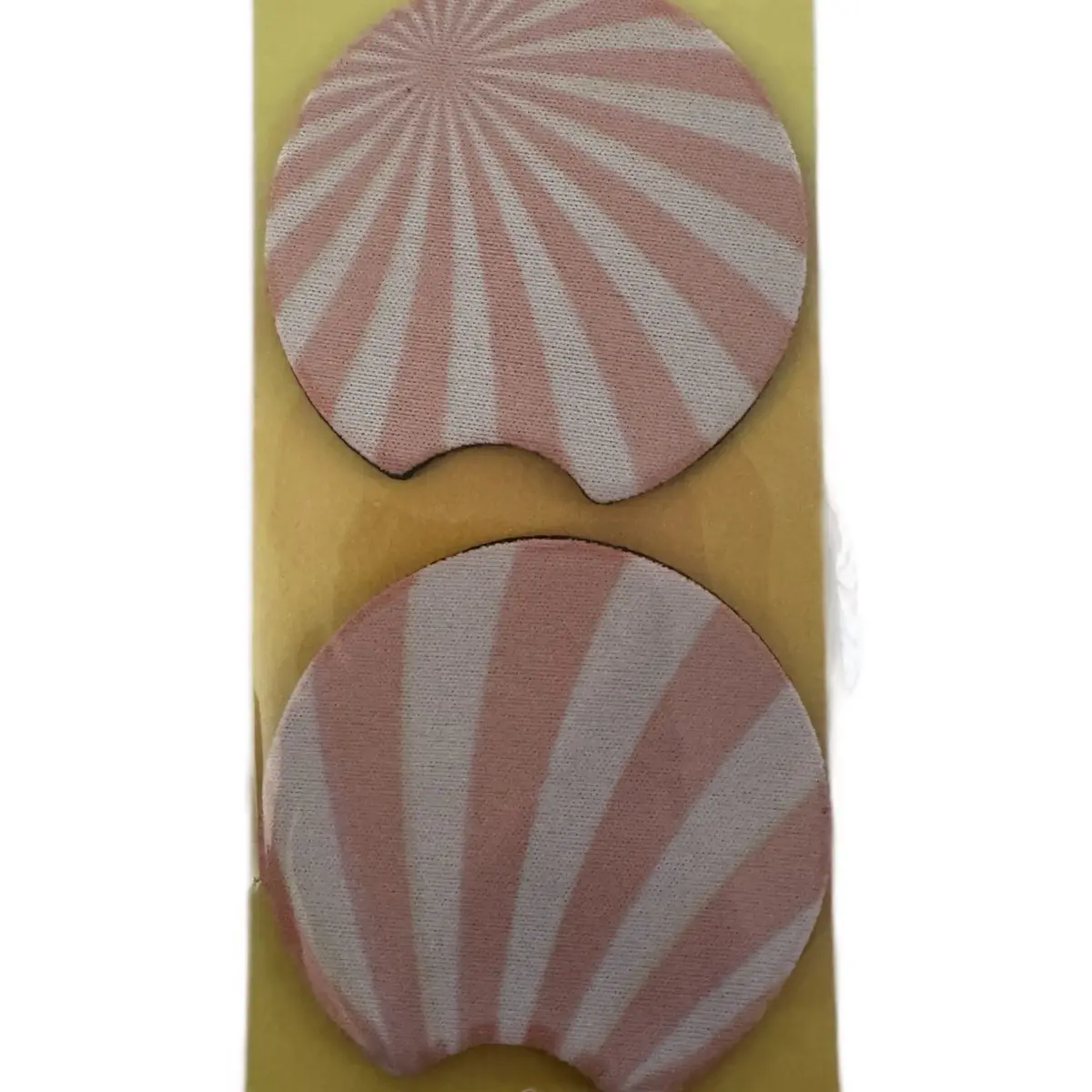 Seashell colored car coasters