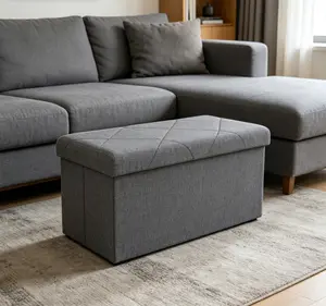 29.92-inch storage stool — indoor footstool that can serve as a toy box or toolbox; suitable for living rooms and bedrooms. Dimensions: 29.92 inches × 14.96 inches × 14.96 inches.