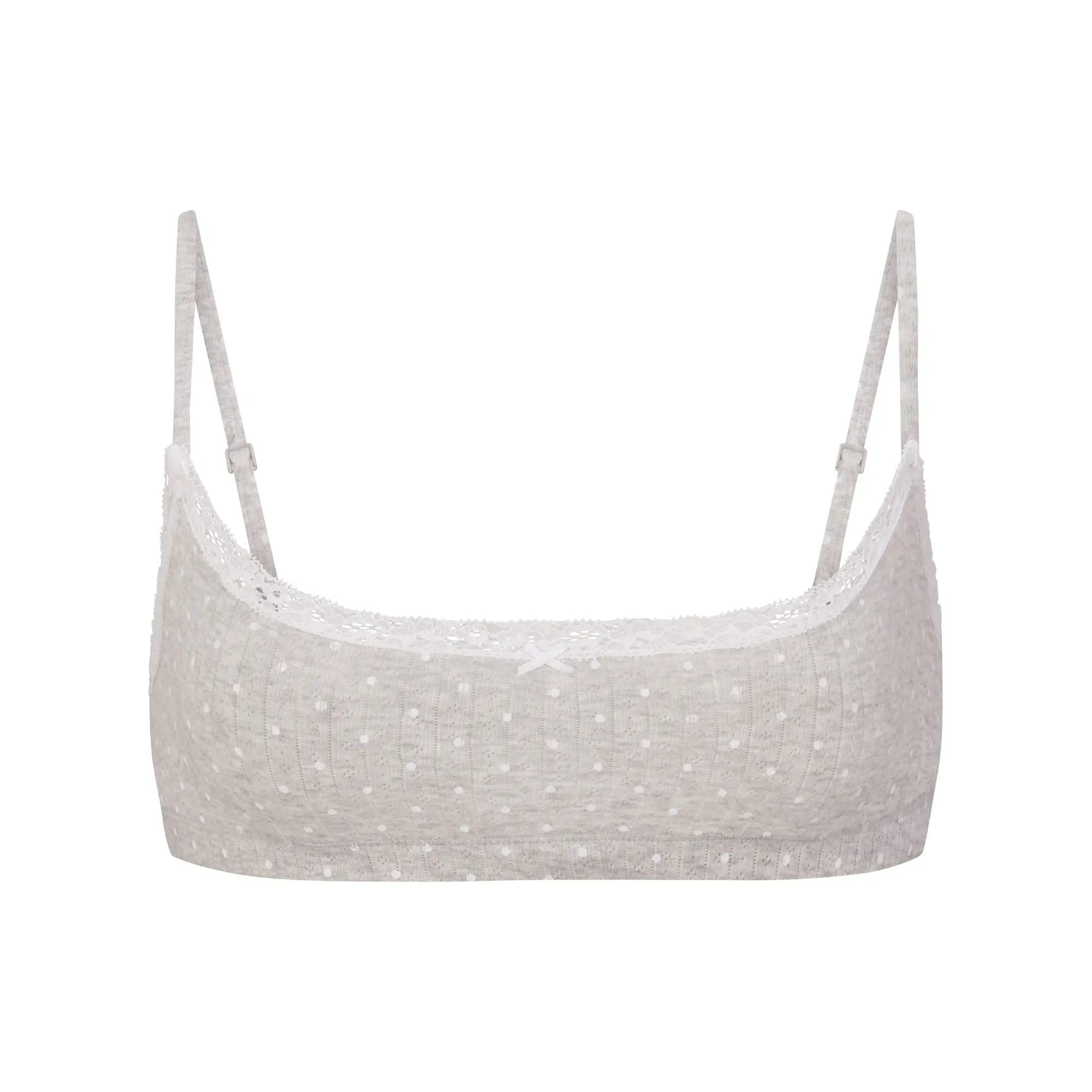 SKIMS LIGHTWEIGHT COTTON POINTELLE SCOOP BRALETTE