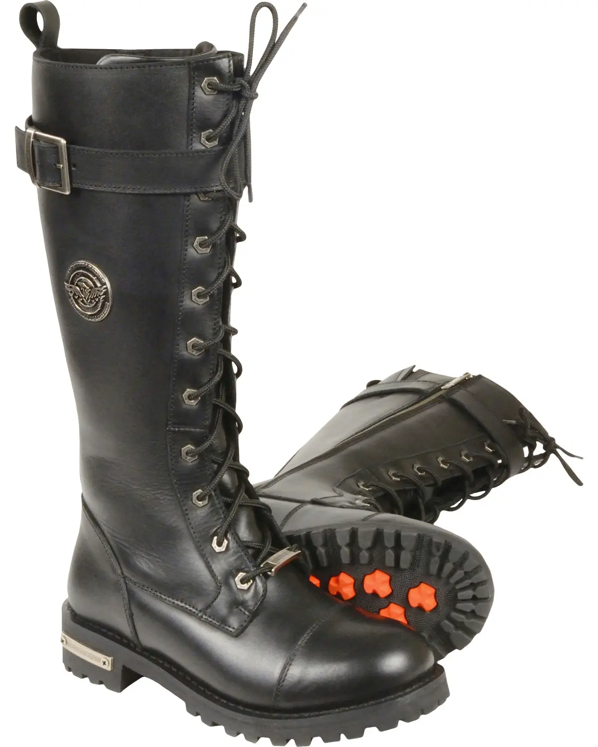 Milwaukee Leather Women's Women'S 14" Lace To Toe High Rise Boot Round - Mbl9355