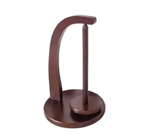 Yarn Holder for Knitting and Crocheting,Crochet Gift for Knitting Lovers,Wooden Yarn Spinner for Crochet by  (Walnut Color)