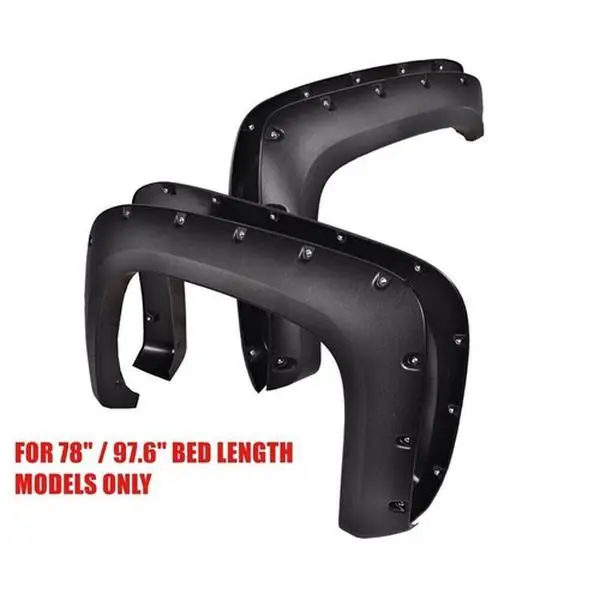 Fit For Chevy Silverado 1500 2500HD 07-13 Pocket Rivet Style Fender Flares 4pcs Fit For Chevy Silverado 1500 2500HD 07-13 Pocket Rivet Style Fender Flares 4pcs