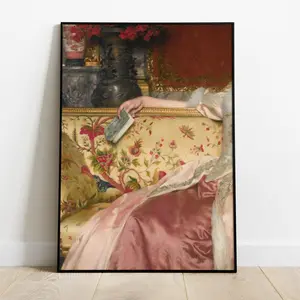Vintage Bridgerton Printing, Victorian Woman Reading Art, Elegant 19th Century Art, Antique Portrait Printable, Room Decor, Unframed