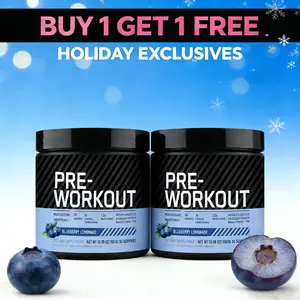 BUY 1 GET 1 FREE | Peeshlita Pre-Workout Powder Buy One Get One Free with 175mg Caffeine Creatine Monohydrate Beta-Alanine Blueberry Lemonade 30 Servings