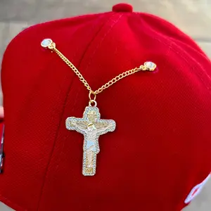 Cross Chain Hat Pin