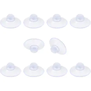 10 Pack Glass Table Suction Cups - 20mm Rubber Suckers, Anti-Collision, Desk Suction Pads