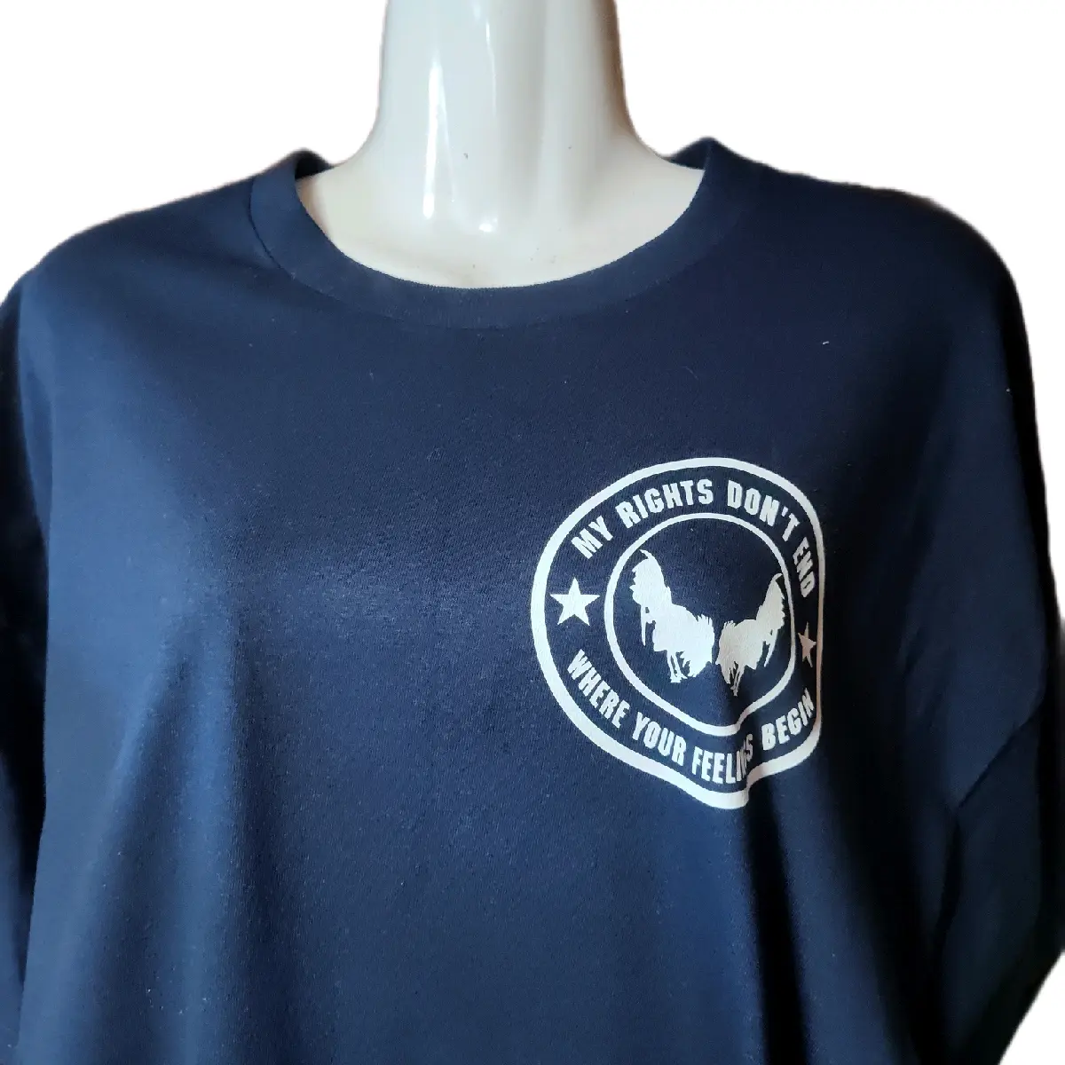Gamefowl My Rights T-Shirt Unisex Custom Print Crew Neck - Durable, Customizable, Personalized Design for Animal Lovers and Businesses - Man, Streetwear, Menswear, Casual, Top, Tshirt
