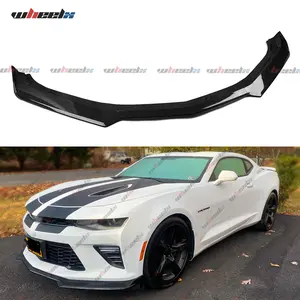 2016-2024 Chevy Camaro SS LS LT RS Front Bumper Lip | Gloss Black Lower Splitter Spoiler | Carbon Fiber Look Air Dam Kit | Excludes ZL1 | Direct Fit Muscle Car Accessories Upgrade