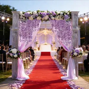 3-Piece Wisteria Flower Garland Set, Durable Plastic Hanging Decorations, Hanging Flowers for Indoor Outdoor Decorative Arch Weddings Baby Showers Christmas, Party Decor