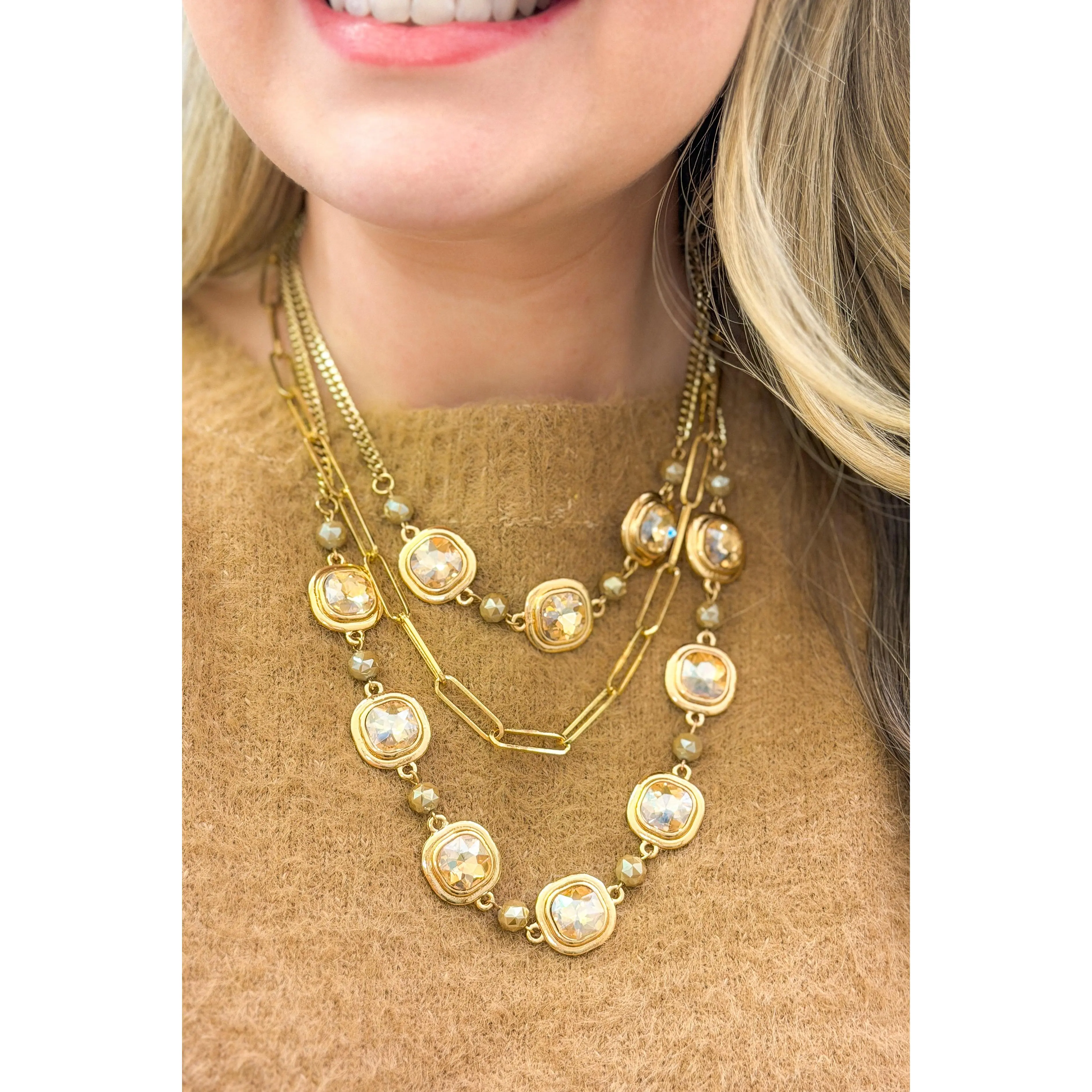 Gleaming Gold Symphony Necklace