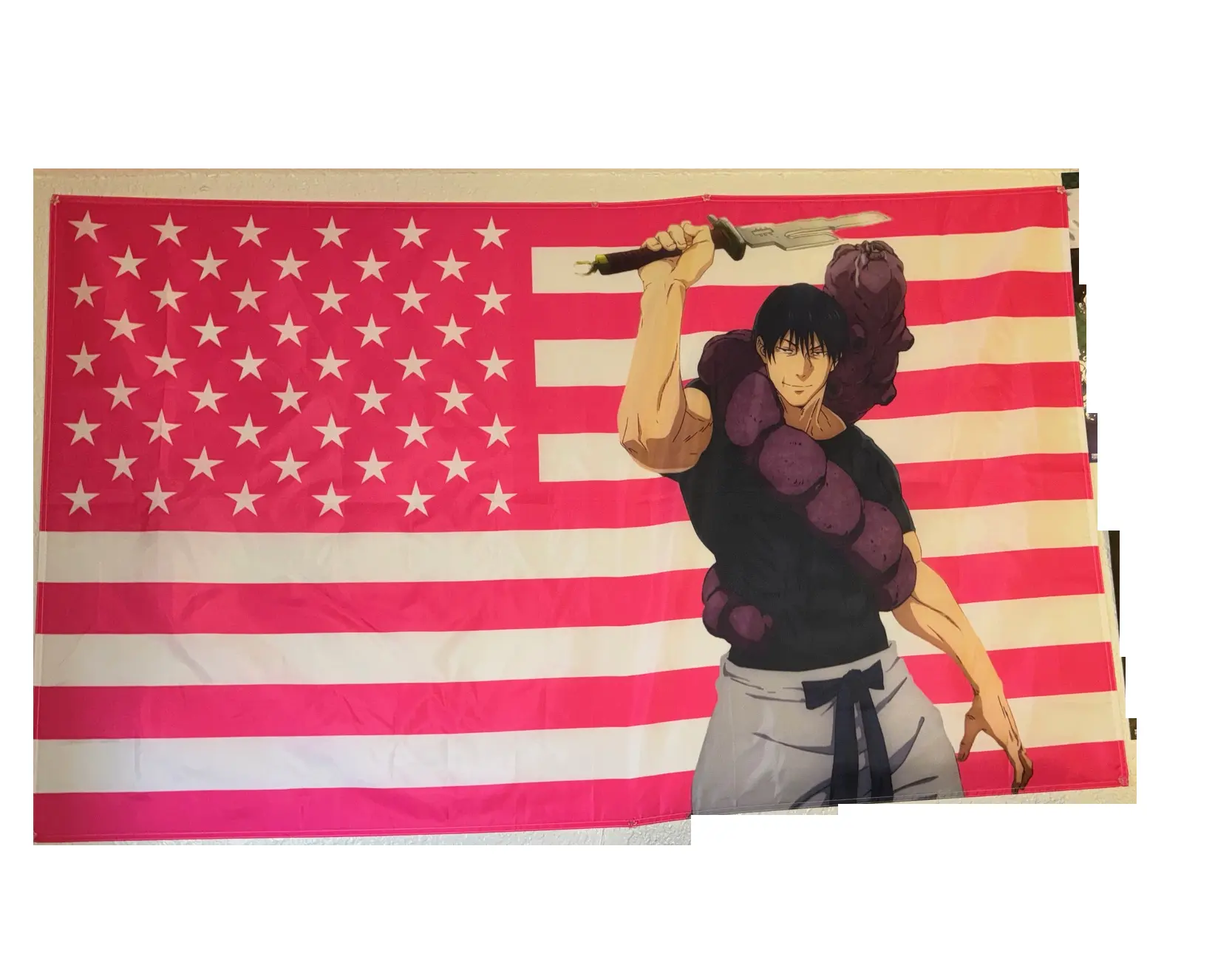 Toji Pink Tapestry/Flag - Elegant Floral Design in Pink, Ideal for Home Decoration and Candlelight Use Decorative Room