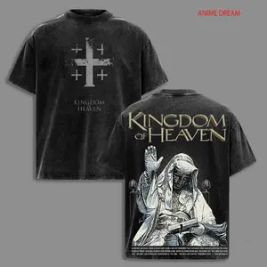 KINGDOM OF HEAVEN King Baldwin IV Vintage Washed T-Shirt Tank Top Sweatshirt | Jerusalem Cross Medieval Christian Streetwear | Medieval Cross Armor Glory of God Outfit