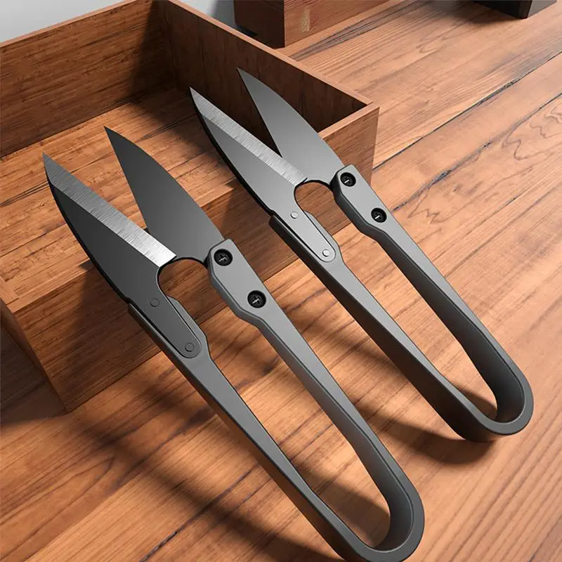 Carbon Steel U-shaped Scissors, 2pcs/pack Office Cutting Scissors, Office Stationery & Supplies for Home School Office