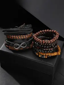 13 piece coconut shell wooden bead bead elastic thread men's bracelet bracelet suitable for daily wear, vacation and dating occasions, and is also a surprising and exquisite small gift Beaded Bracelet