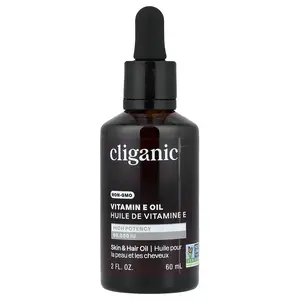 Cliganic 100% Pure Vitamin E Oil, 60,000 IU, 2 fl oz (60 ml)