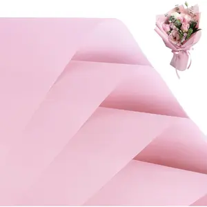 20 Sheets Waterproof Flower Wrapping Paper for DIY Crafts and Gift Packaging - Pink