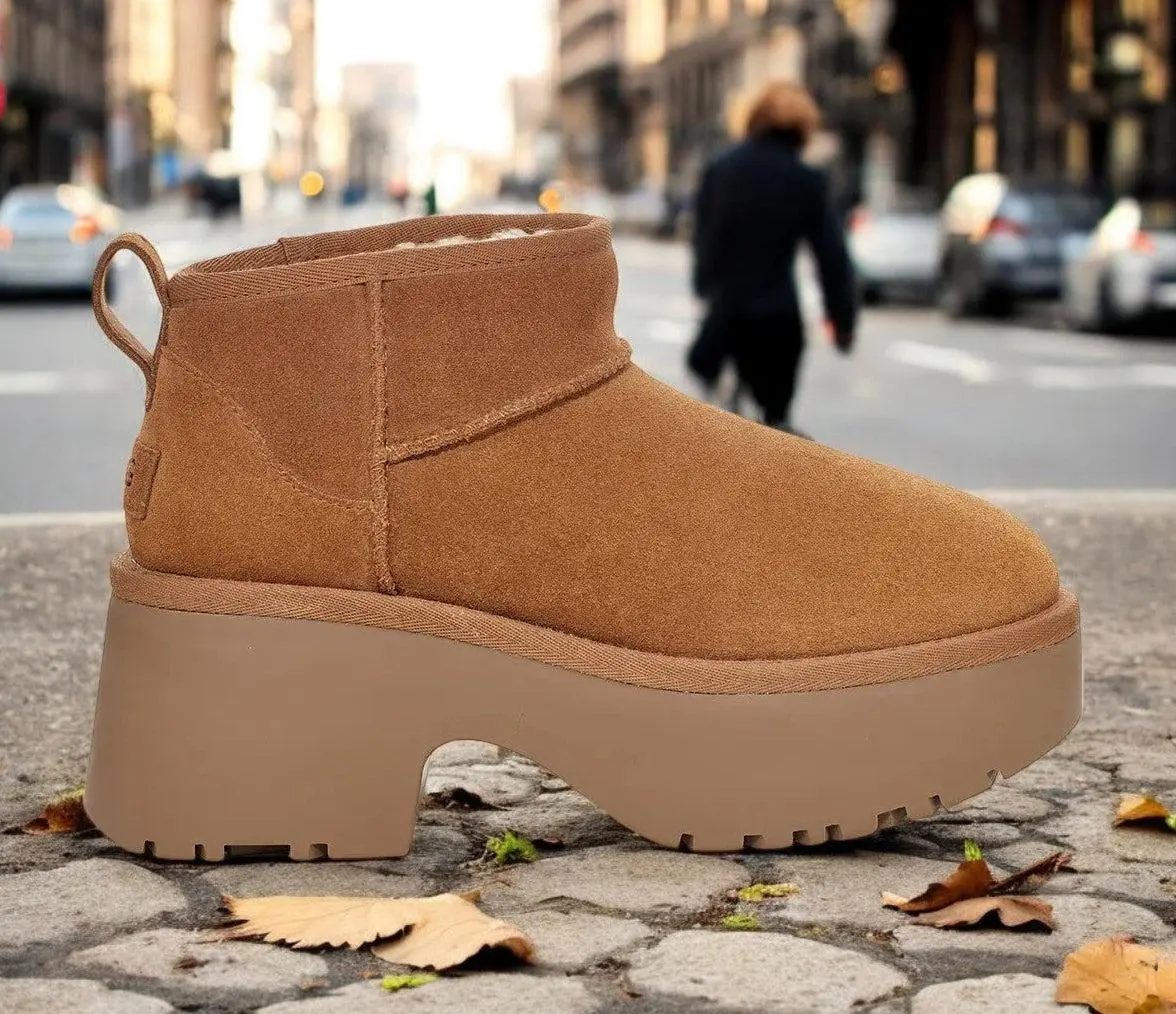 [1158311-CHE] WOMENS UGG CLASSIC ULTRA MINI NEW HEIGHTS BOOT 'CHESTNUT'