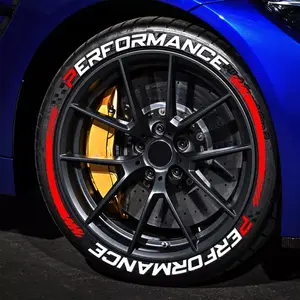 8 Pack Permanent Tire Lettering Sticker PWEFORMANCE 1.25" 15"-24" Rubber Tyre Letters, Car Tire Decal, Wheel Decal (Glue and accessories not included)