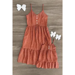 Mom & Me - Brown Sleeveless Dress