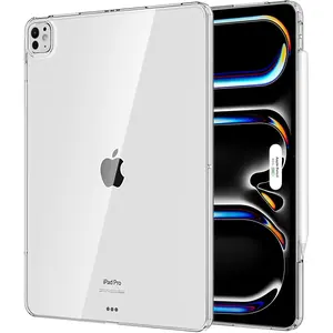Clear Case for iPad Pro 13 Inch M4 2024 (7th Generation), Slim & Lightweight Soft TPU Anti-Scratch Back with Shockproof Impact Resistant for iPad Pro 13" 2024 (Model: A2925/A2926/A3007), Clear