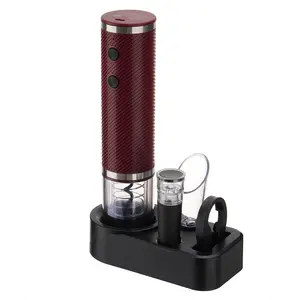 Electric Wine Opener Set - Easy One-Touch Corkscrew with Foil Cutter Aerator Vacuum Stopper Arthritis Friendly for Parties Weddings Seniors Rechargeable Cordless Gift