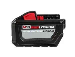 Milwaukee Tool 48-11-1812 M18 HIGH OUTPUT, 12 Ah REDLITHIUM Battery, 18 VDC (1 or 2 pack)