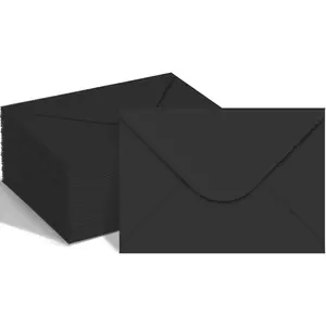 150 Packs of  Card Envelopes, Black Mini Envelopes,  Card Holder, Business Card Envelopes (4"x2.75") (black)