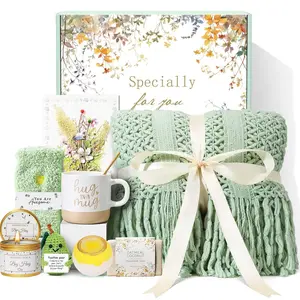 Encouragement Gift Set for Women, Self-Care Gift Basket, Recovery Gift Box, Mother's Day Birthday Present, Spa Care Kit for Mom, Wife, Girlfriend, Sister, Friend