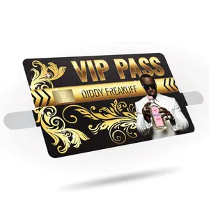 VIP Pass Credit Card Skin – Diddy Freakoff Gold Design – Funny Cool Card Sticker Cover – 3-Pack
