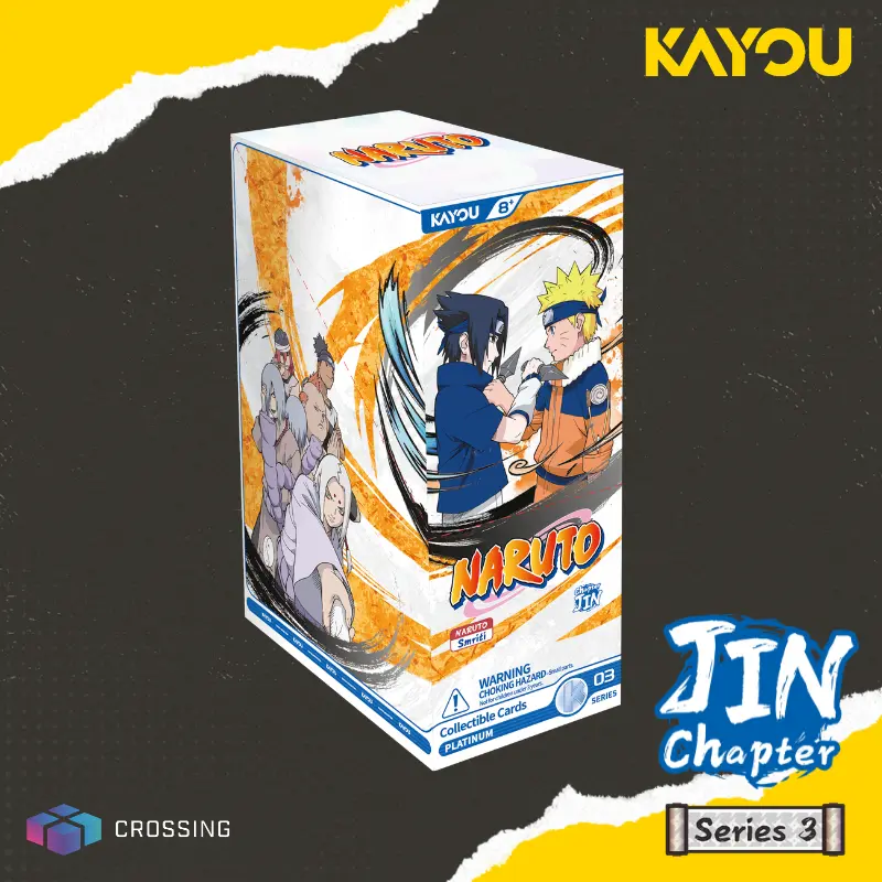 [LIVE OPENING] KAYOU NARUTO Smriti Collectible Card - Chapter Jin English Series 3 Display Box, 8 Cards, Custom Artwork, New Release