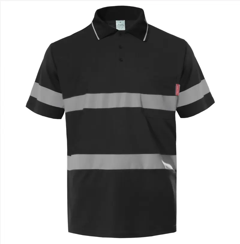 Men's Safety Polo Shirt with reflective tape, ANSI Class 2 standard
