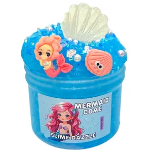 Mermaid Cove Crunchy Bingsu Slime 8 Fl OZ Crunchy ASMR Made is USA Intermediate slime