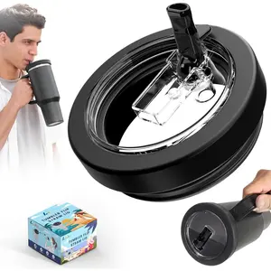 Tumbler Flip Straw Lid for 40 Oz  Quencher Cup Replacement Fit Leak Proof  Cover  Splash Resistant Cup  Accessories with Cleaning Brush for Travel