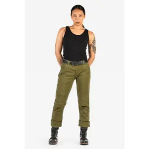 GO TO™ Stretch Canvas Pants in Kelp Green women's bottom