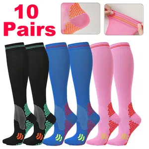 10 Pairs Compression Socks for Men & Women-Best Circulatory Sports Socks, Comfortable Lightweight  Soft – Perfect for Christmas Gift