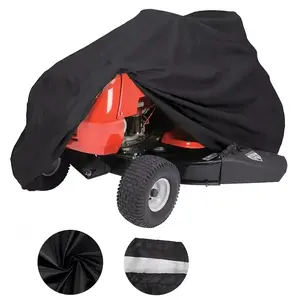 1pc 72"x54"x46" Heavy-Duty Black Oxford Lawn Mower Cover with Storage Bag - 210D Polyester Oxford, Durable, UV & Dust Resistant, with Storage Pouch - Fits Outdoor Yard Lawn Mowers/Tractors up to 54" Wide, Mower Accessory
