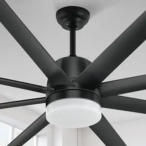 YITAHOME Black Ceiling Fans 60 Inch with Lights and Remote, Modern Fan for Indoor Outdoor with Quiet Reversible 6 Speeds Motor, Dimmable LED 3 Color, Memory Function for Bedroom Living Room Patio