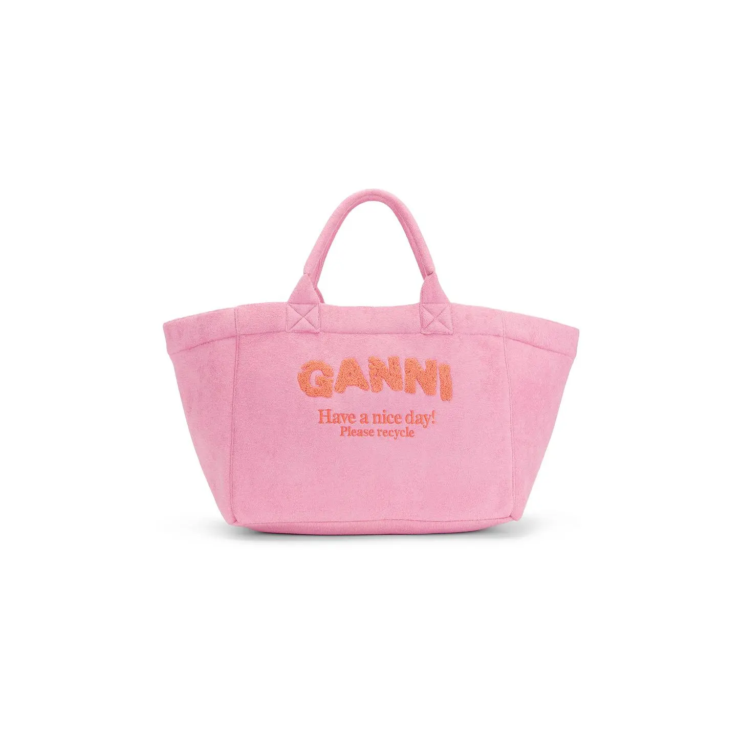 Ganni XXL Shopper Beach Resort in Parfait Pink