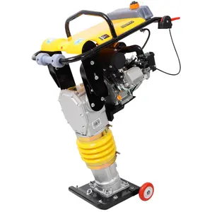 7HP Gas Engine Powered Tamper Rammer Jumping Jack Compactor,Walk-Behind Jumping Jack Compactor Gas Powered Rammer ,196CC Engine Tamper for Concrete & Soil