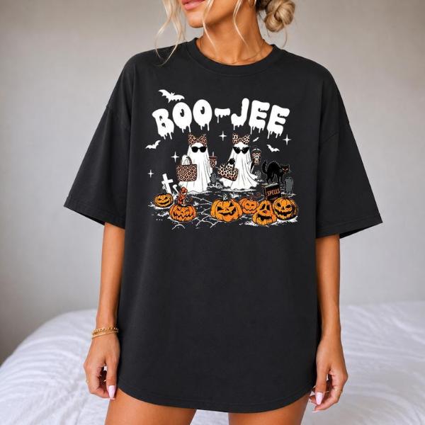 Boo-Jee Ghost T-Shirt, Hoodie, Sweatshirt Leopard Print Girly Halloween Graphic Tee Trendy Spooky Season Unisex Top for Men & Women Boo-Jee Ghost T-Shirt, Hoodie, Sweatshirt Leopard Print Girly Halloween Graphic Tee Trendy Spooky Season Unisex Top for Men & Women