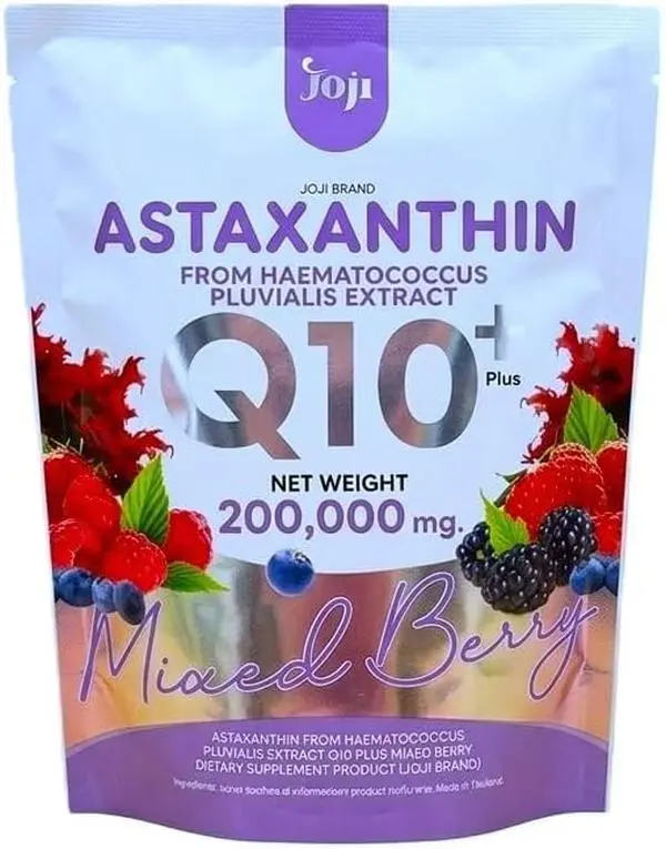 JOJI Secret Young Astaxanthin Q10+ Mixed Berry Powder Drink 200,000mg Sugar‑Free Antioxidant Formula