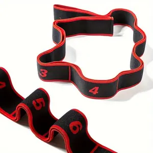 Yoga Multi-Segment Stretch Bands, Latin Dance Elastic Bands for Posture Correction, Resistance Bands with 8 Levels of Tension And Numeric Markings total body training